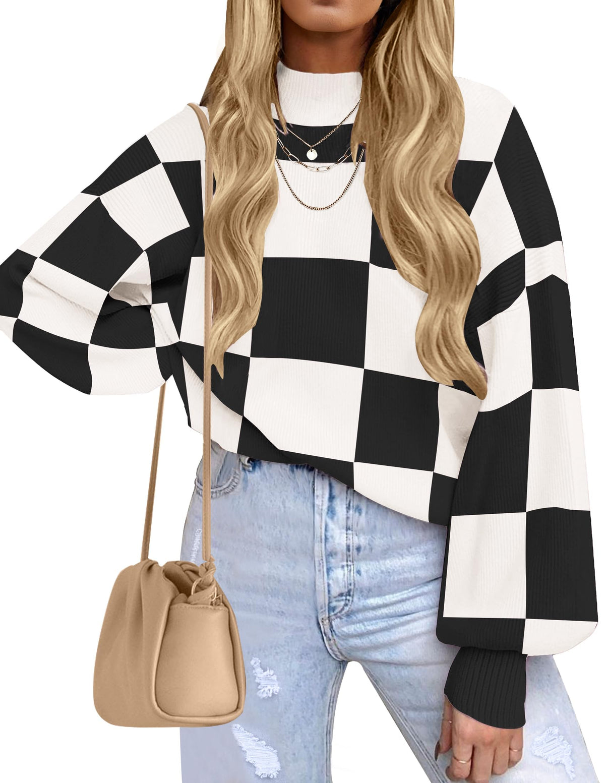 ZESICA Women's Turtleneck Oversized Sweaters 2026 Fall Outfits