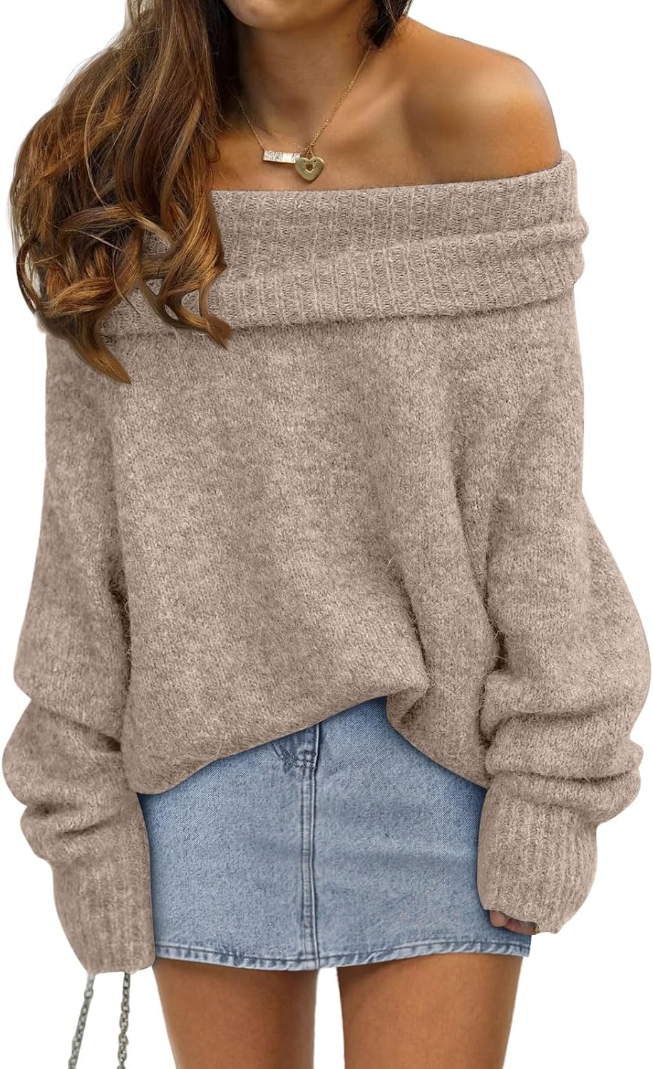 LILLUSORY Off The Shoulder Sweater Oversized Fall Going Out Tops