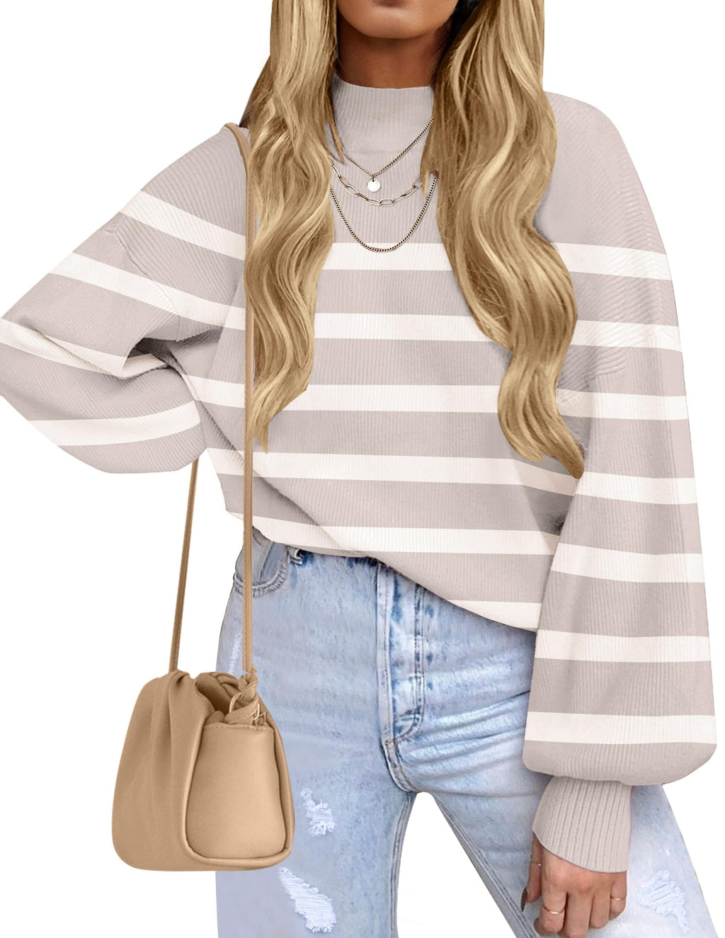 ZESICA Women's Turtleneck Oversized Sweaters 2026 Fall Outfits