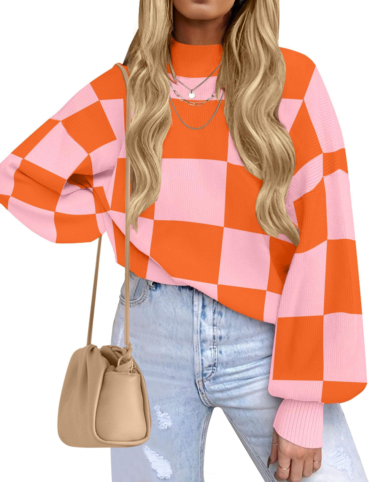 ZESICA Women's Turtleneck Oversized Sweaters 2026 Fall Outfits