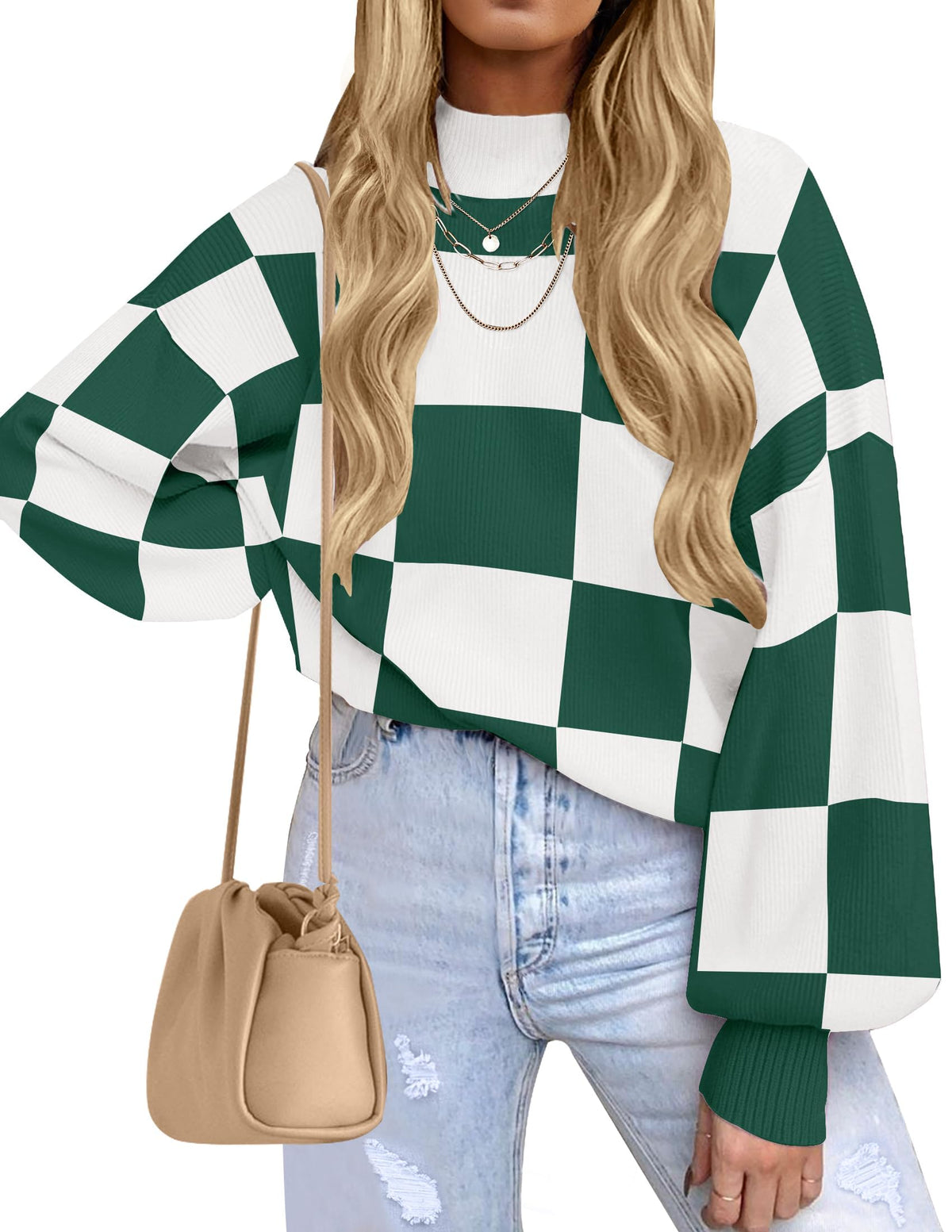 ZESICA Women's Turtleneck Oversized Sweaters 2026 Fall Outfits