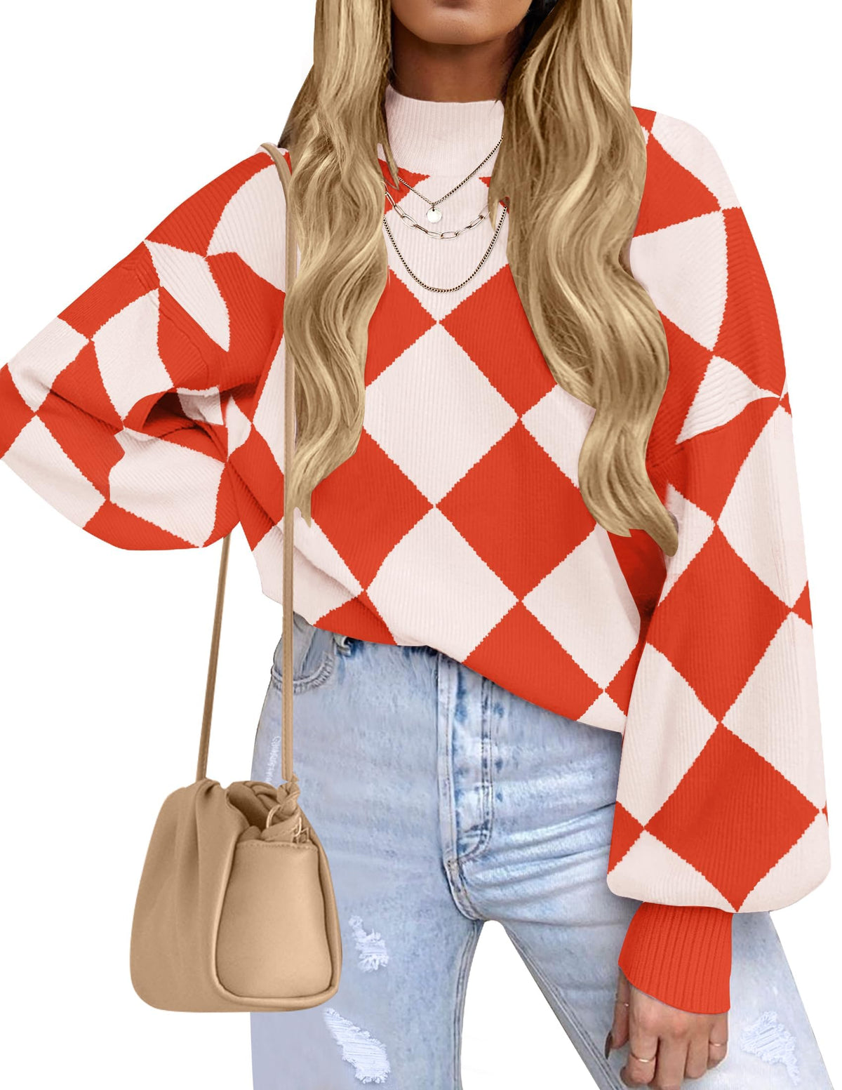 ZESICA Women's Turtleneck Oversized Sweaters 2026 Fall Outfits
