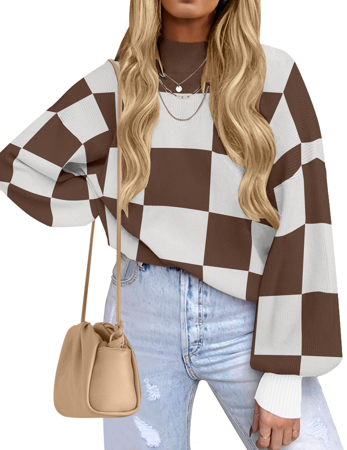 ZESICA Women's Turtleneck Oversized Sweaters 2026 Fall Outfits