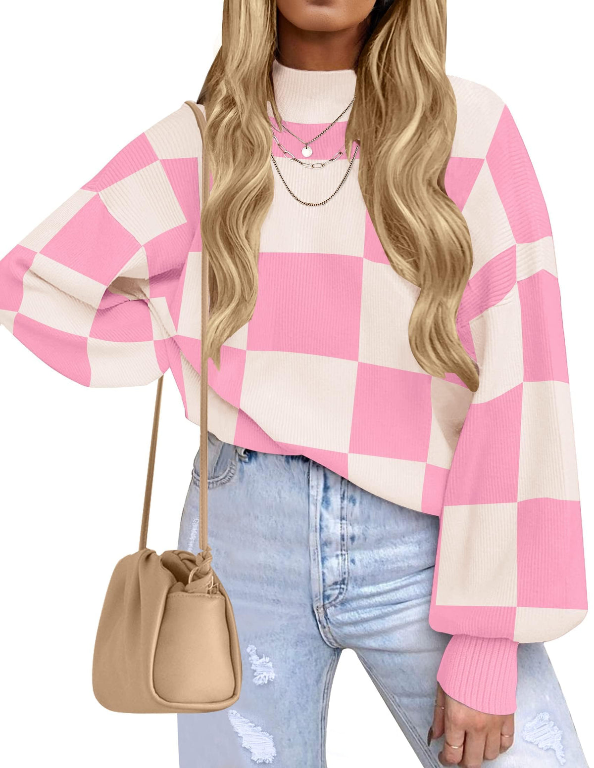 ZESICA Women's Turtleneck Oversized Sweaters 2026 Fall Outfits