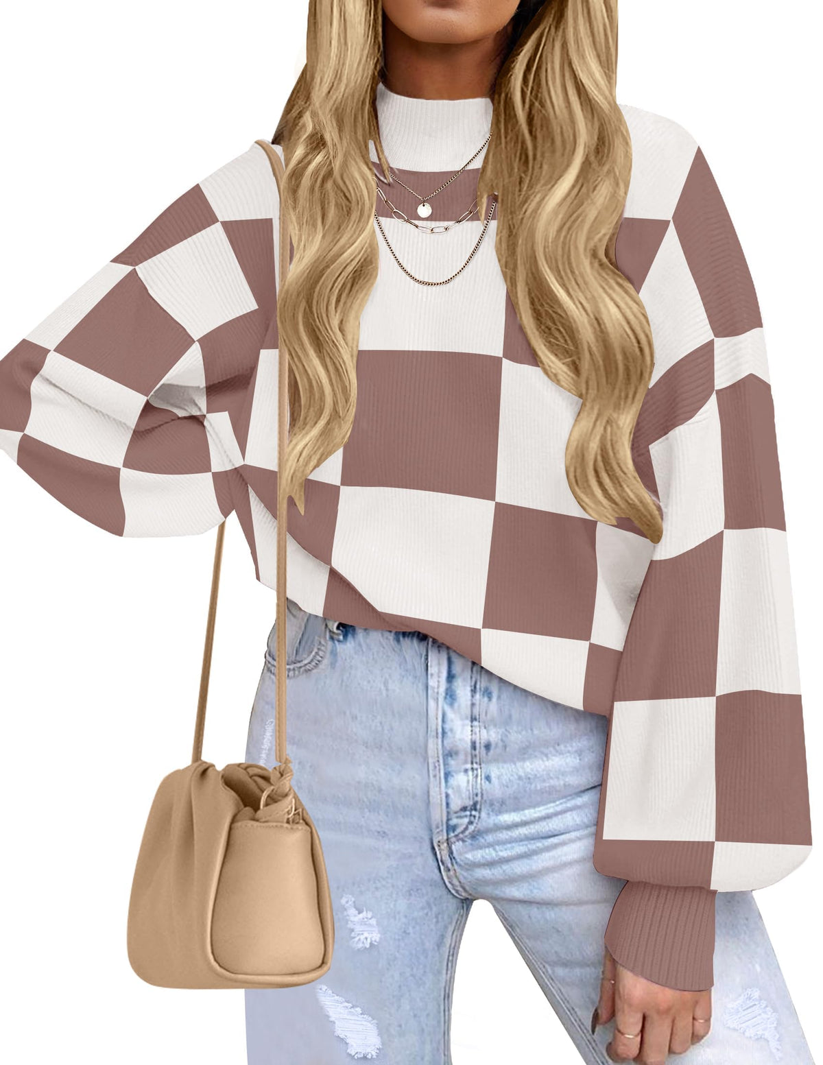 ZESICA Women's Turtleneck Oversized Sweaters 2026 Fall Outfits
