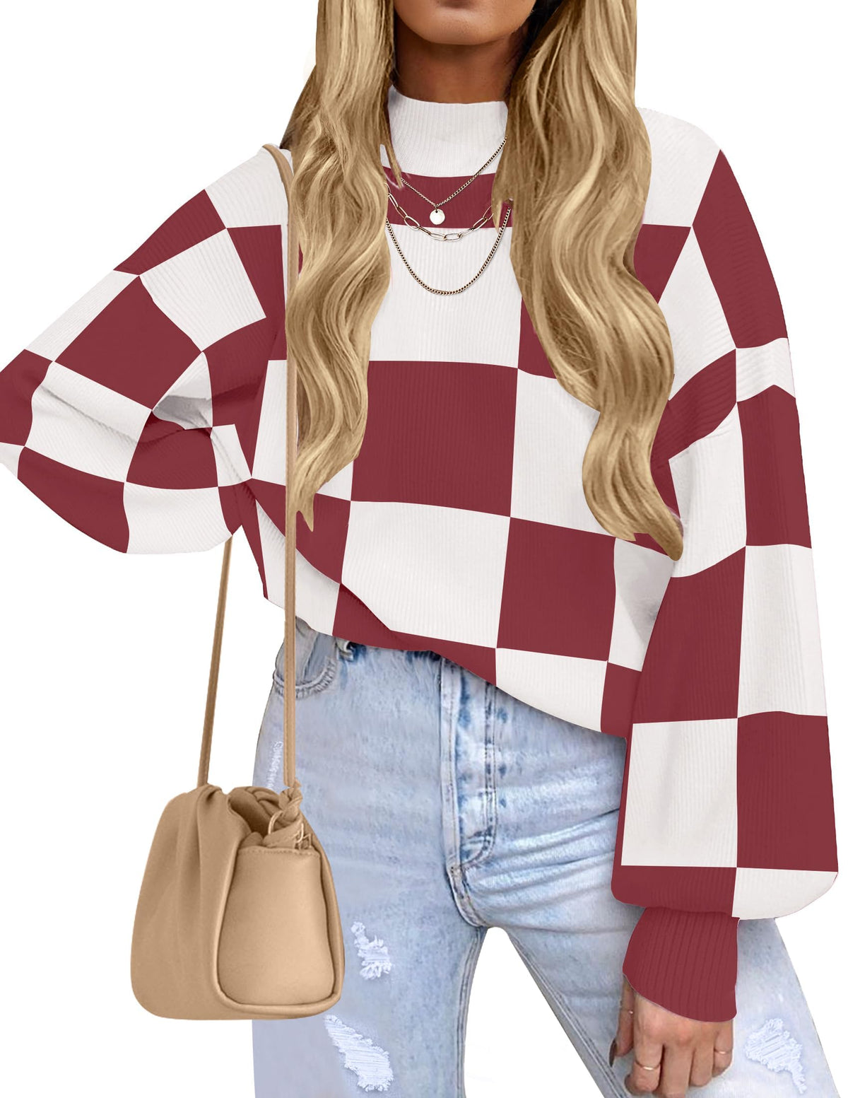 ZESICA Women's Turtleneck Oversized Sweaters 2026 Fall Outfits