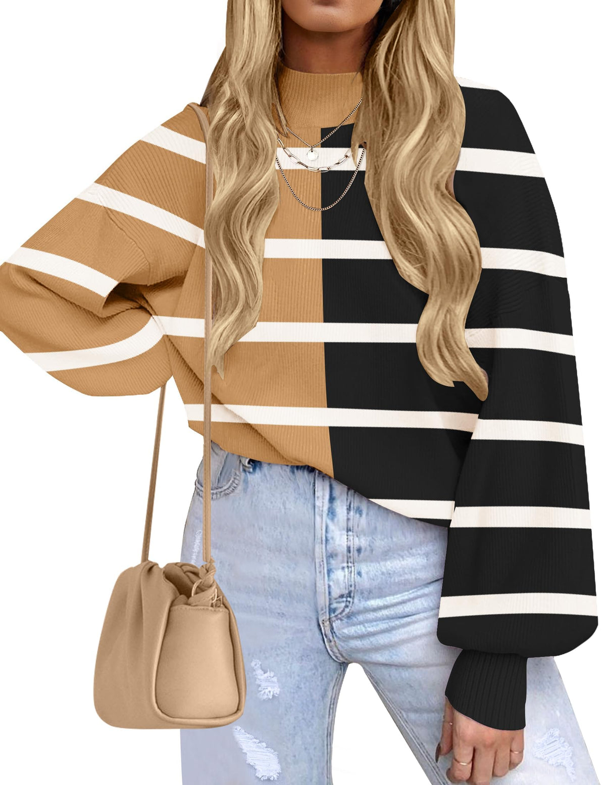 ZESICA Women's Turtleneck Oversized Sweaters 2026 Fall Outfits