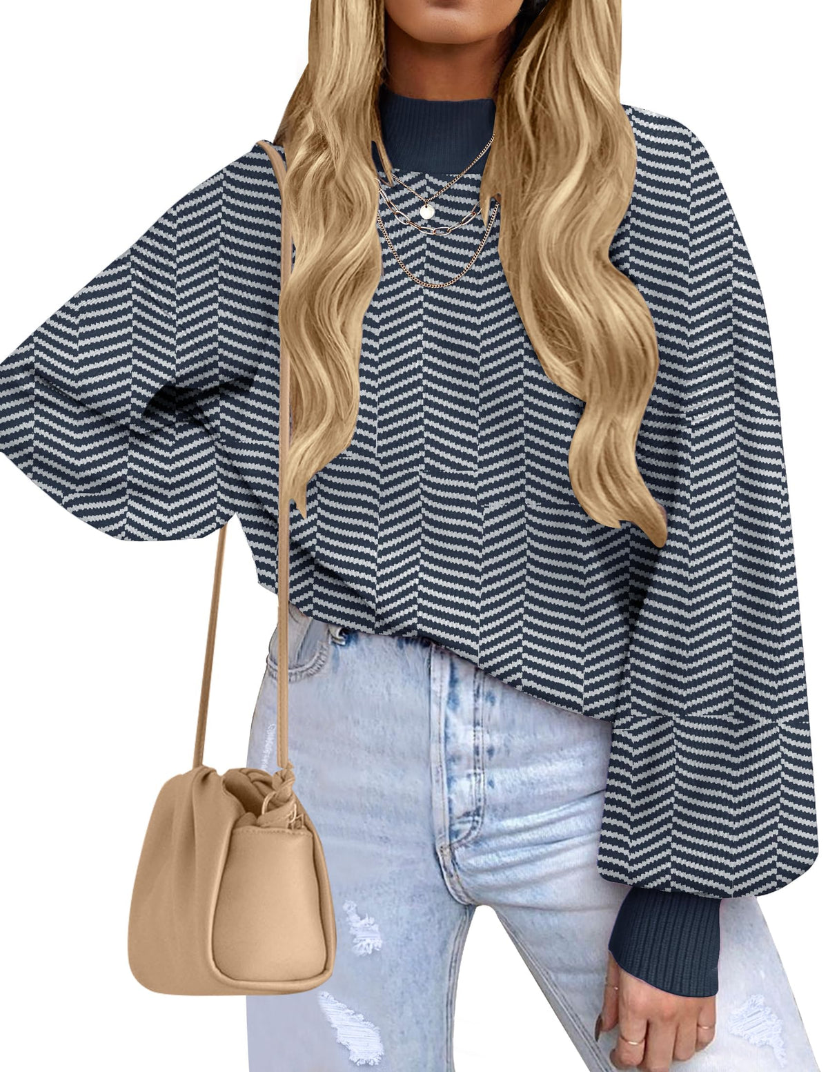 ZESICA Women's Turtleneck Oversized Sweaters 2026 Fall Outfits