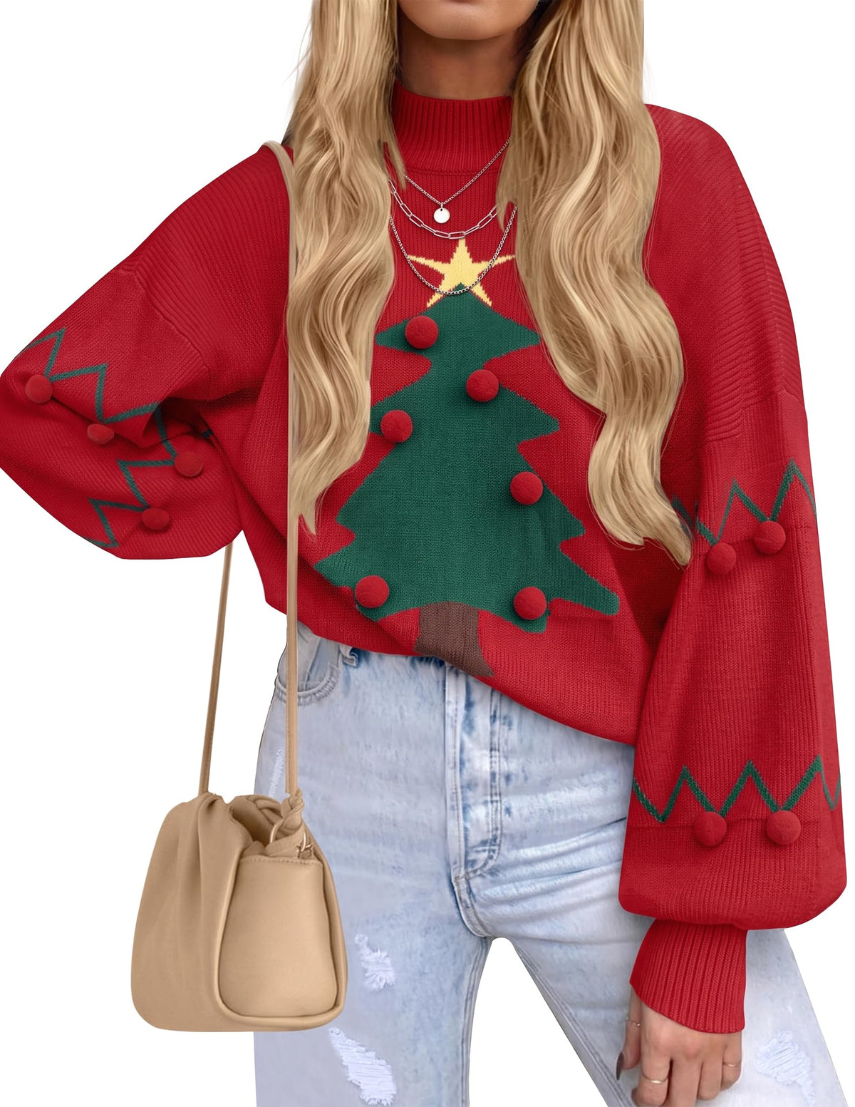 ZESICA Women's Turtleneck Oversized Sweaters 2026 Fall Outfits