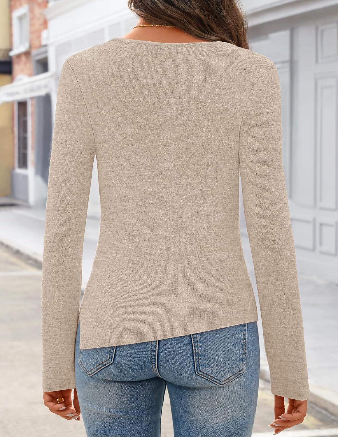 MEROKEETY Womens Fall Sweaters Trendy 2026 Tie Front Cinched Waist Tops