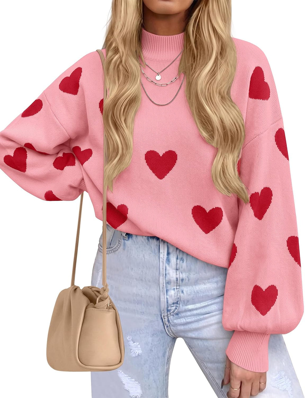 ZESICA Women's Turtleneck Oversized Sweaters 2026 Fall Outfits