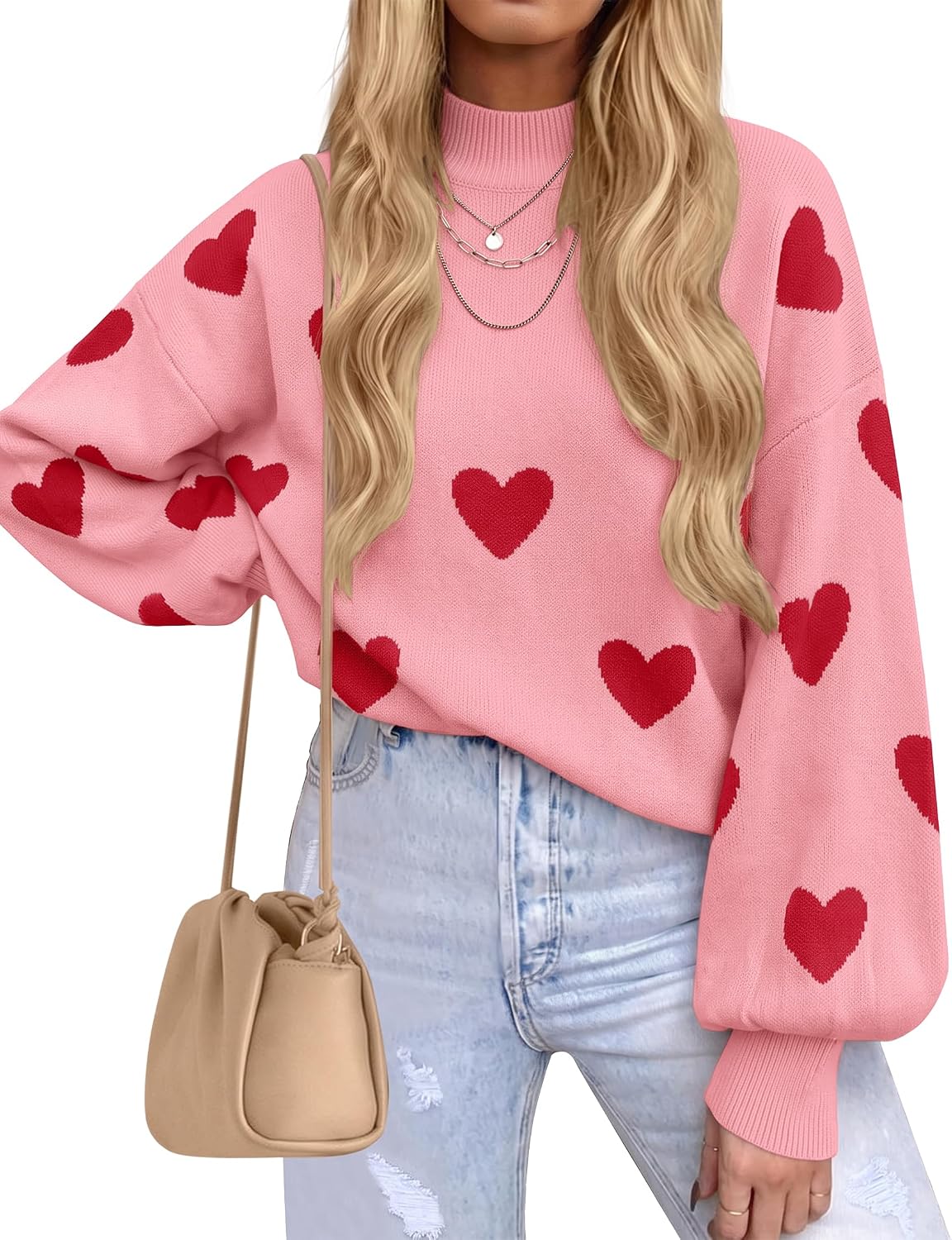ZESICA Women's Turtleneck Oversized Sweaters 2026 Fall Outfits