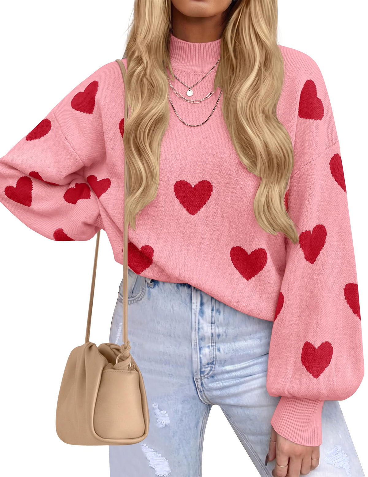 ZESICA Women's Turtleneck Oversized Sweaters 2026 Fall Outfits