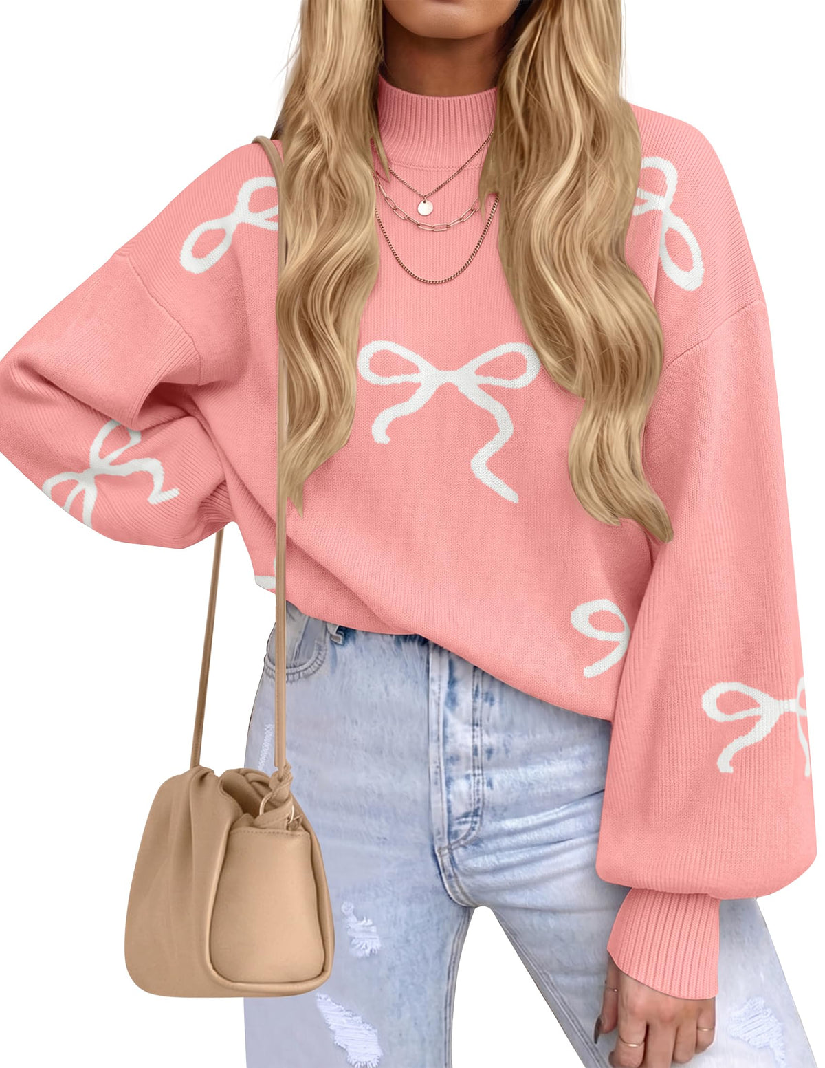 ZESICA Women's Turtleneck Oversized Sweaters 2026 Fall Outfits