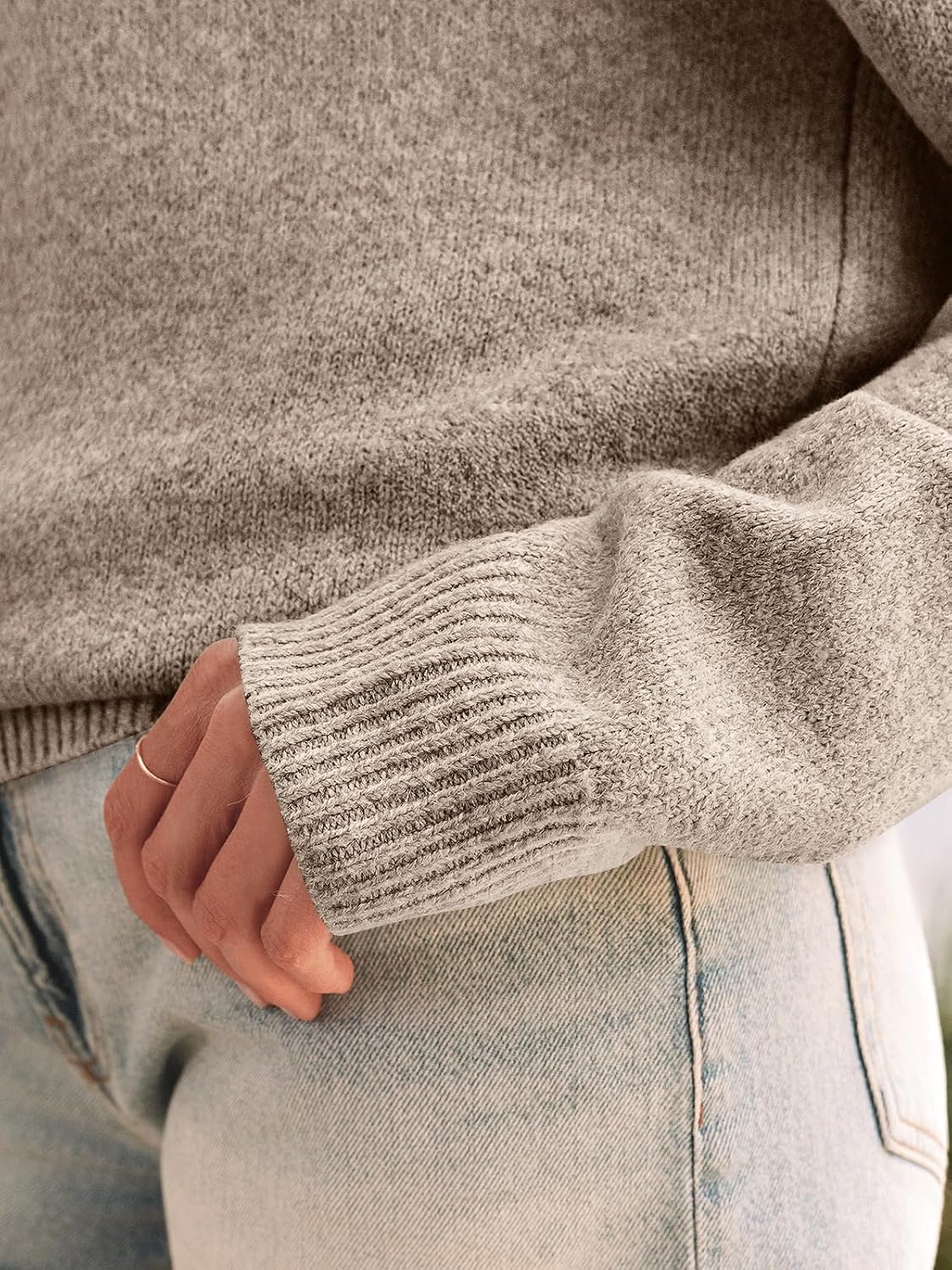 LILLUSORY Off The Shoulder Sweater Oversized Fall Going Out Tops