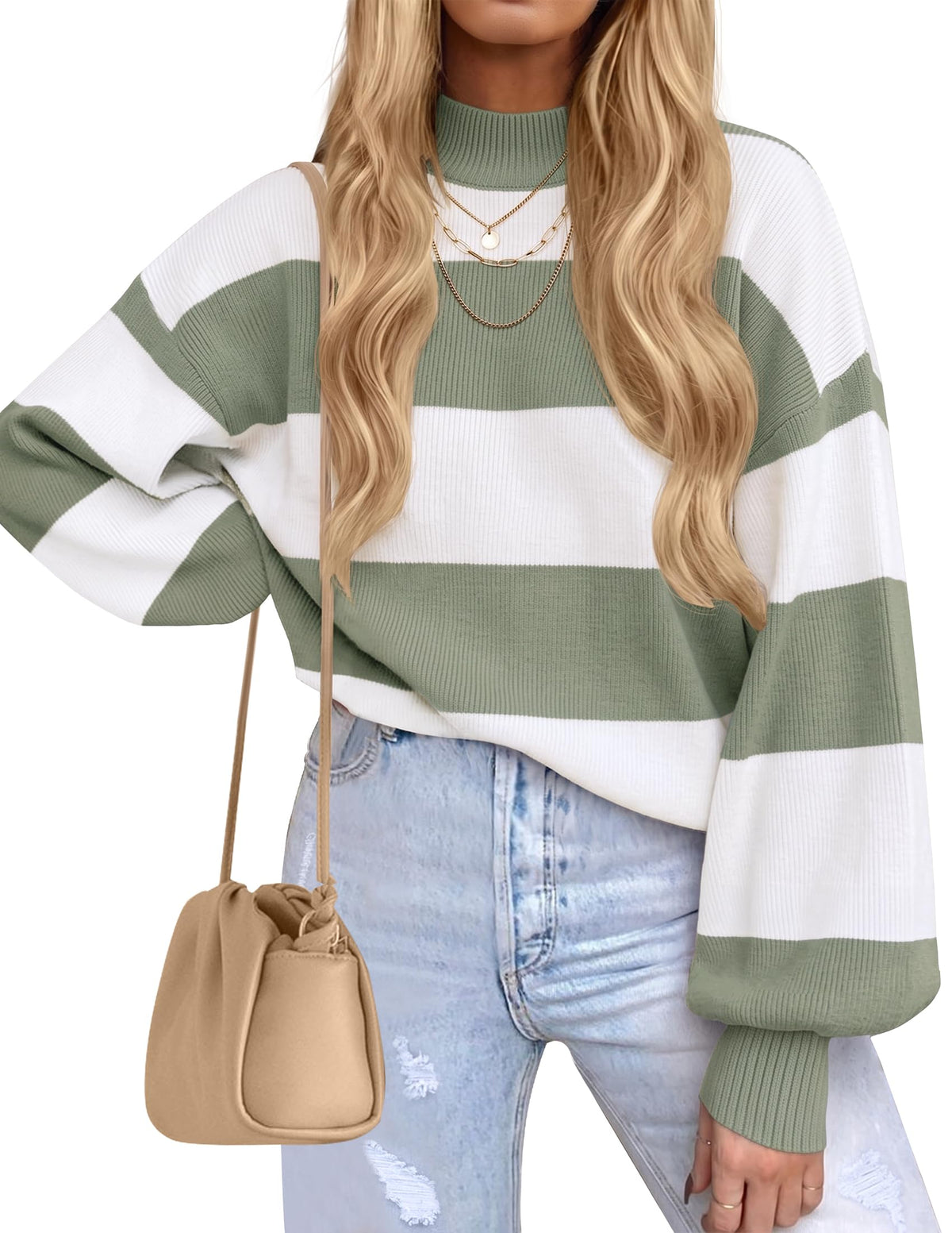 ZESICA Women's Turtleneck Oversized Sweaters 2026 Fall Outfits