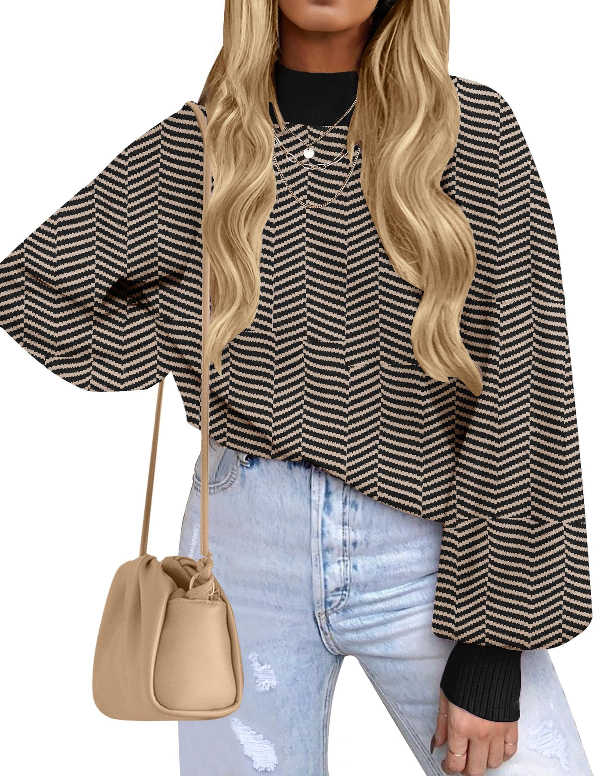 ZESICA Women's Turtleneck Oversized Sweaters 2026 Fall Outfits